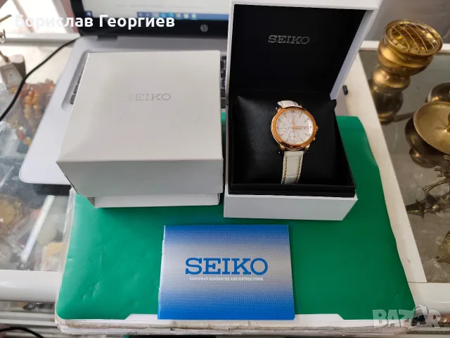 Дамски кварцов часовник seiko premier chronograph sndv68p1 
