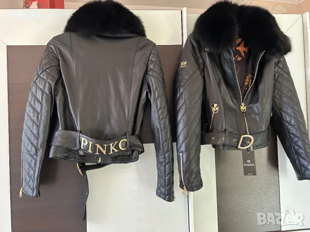 Шикозно кожено яке с естествена кожа Pinko