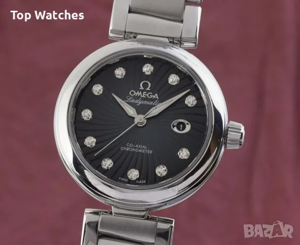 Omega De Ville Ladymatic 34mm Steel Black Dial Diamond Дамски Различни Варианти