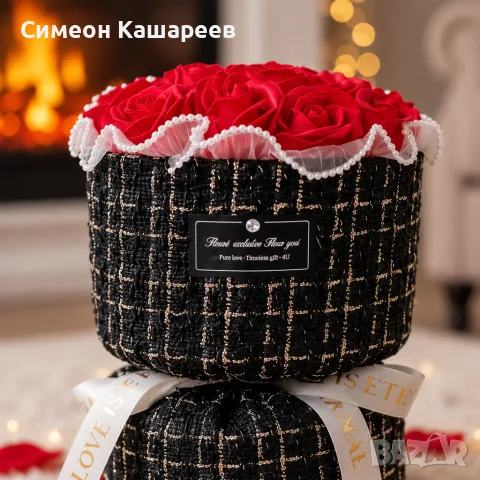 Луксозен букет от червени рози