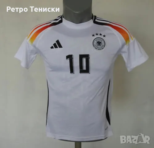 Тениска на Germany • домакински екип • Germany #10 • adidas • бяло • размер M • Деца