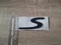 Porsche S черен мат емблема голям размер, снимка 3
