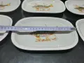 Стар български порцелан чинии за риба рибен сервиз , снимка 2