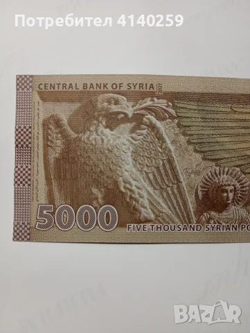 СИРИЯ БАНКНОТА 5000 ПАУНДА , снимка 4 - Нумизматика и бонистика - 56700229