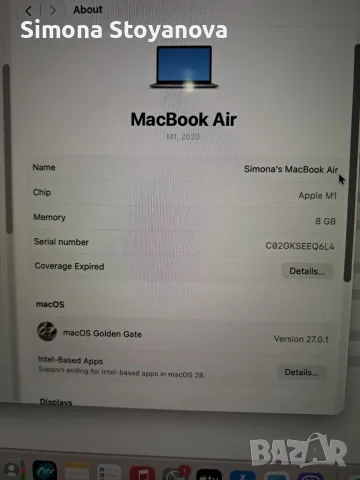 Apple MacBook Air , снимка 2 - Лаптопи за работа - 56605071