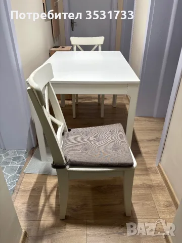 Мебели IKEA (Маса EKEDALEN, столове INGOLF, бюро LERBERG) - може и поотделно