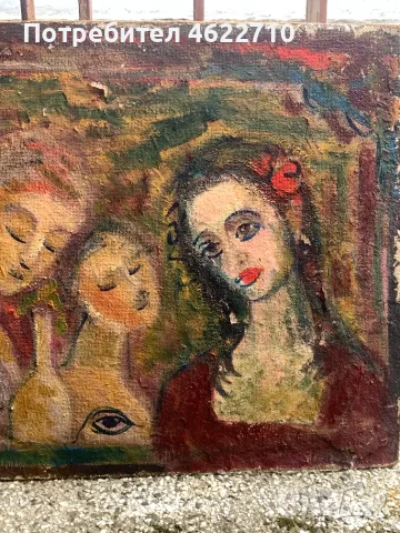 стара картина  лица , снимка 3 - Картини - 56584466