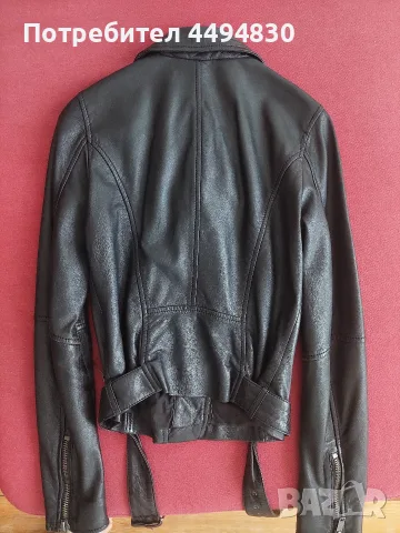 Дамско кожено яке Review S, снимка 7 - Якета - 56600418