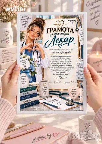 Персонализиран колаж „Най - добър  ЛЕКАР“ – A4 / A3