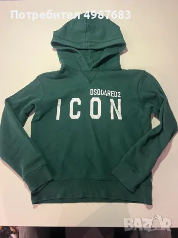Тъмно син суитчър с качулка Dsquared - момче - 10г.