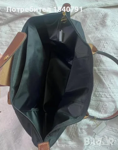 НОВА Longchamp – класическа, черна, L, дълги дръжки, снимка 9 - Чанти - 56605262