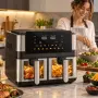Фритюрник с горещ въздух 8L (2×4L), 2000W, 12 програми, снимка 4