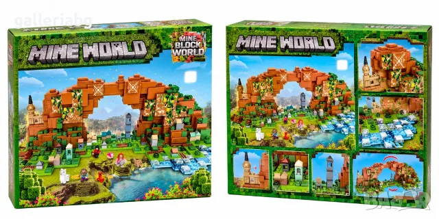 Голям конструктор MineWorld с LED светлини – 836 части MineCraft, МайнКрафт