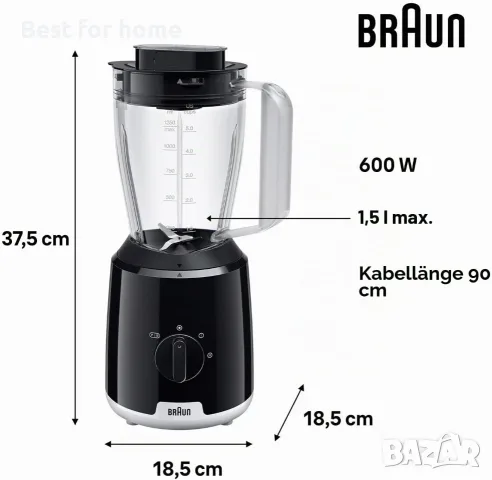 Braun PowerBlend 1 - Стационарен миксер, снимка 6 - Миксери - 56565823