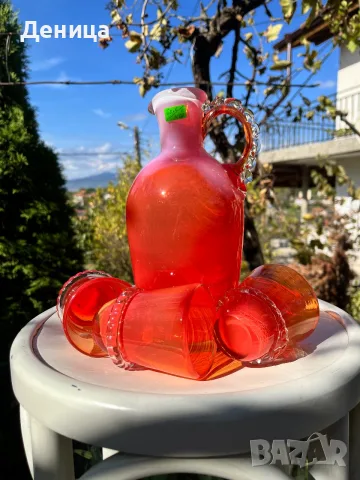 Много красиви☀️  Огнено чудо от СССР В оригинал е с 4 чаши и е комплект за в.но