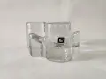 Масивен стъклен свещник, снимка 1