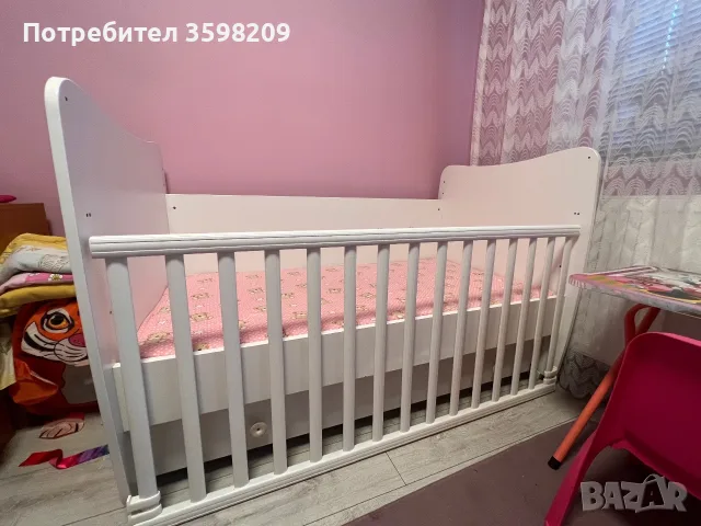 Детско легло Lorelli Dream + матрак Baby Pierre Cardin , снимка 2 - Бебешки легла и матраци - 56584925