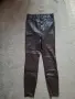 Кафяв кожен панталон Zara, снимка 1