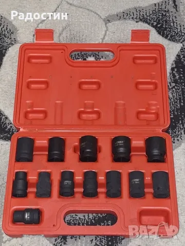 НОВ Комплект 13бр Къси Ударни Вложки Verke V39461 (1/2" Cr-Mo