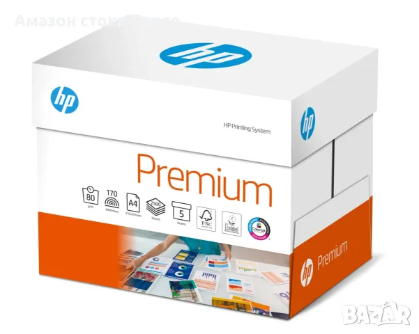 Хартия за принтер HP Premium A4, 80 г, 5 пакета x 500 листа