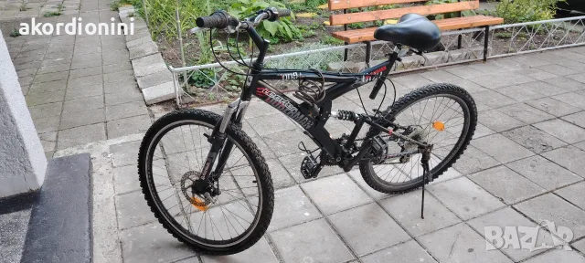 Планински велосипед Leader Doberman 26" с двойно окачване и дискова спирачка