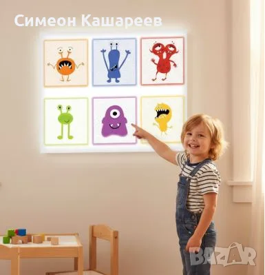 Детска стенна картина "Чудовища", 40x30 см, снимка 3 - Картини - 56708564