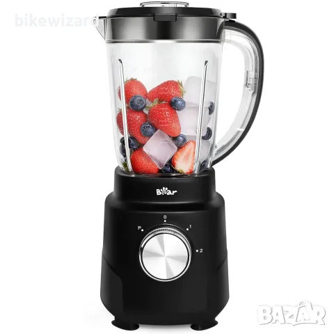 Мощен блендер Bear, 700W, 1,5 л, 2 скорости и импулсен режим  НОВ