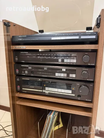 🔊Ретро аудио сет GRUNDIG - Усилвател, дек, тунер, грамофон + опция рак шкаф и колони🔉