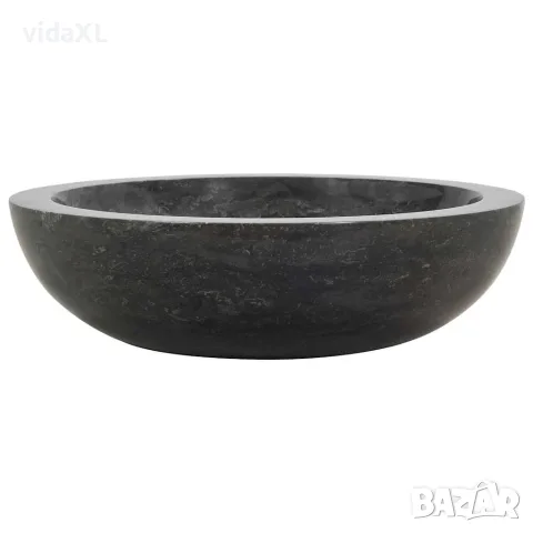 vidaXL Мивка, 40x12 см, мрамор, черна, снимка 9 - Мивки - 56146011