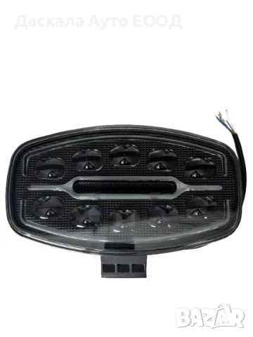1бр. овален ЛЕД LED халоген с 10 диода 12-24V, дневна жълта/бяла светлина, тип Hella