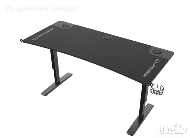 Гейминг бюро Ultradesk - Cruiser, черно, снимка 3 - Бюра - 56567289