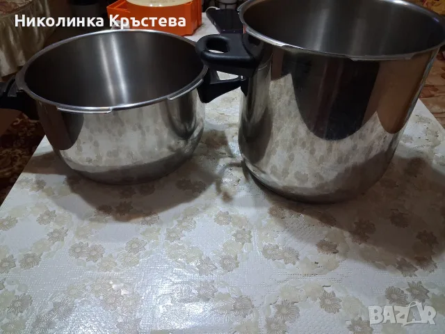2бр.тенджери под налягане за добра цена , снимка 3 - Съдове за готвене - 56684332
