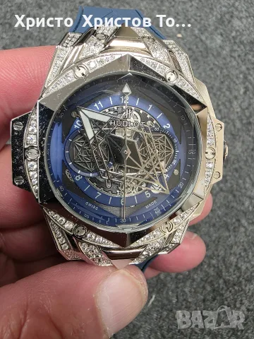 Мъжки луксозен часовник Hublot , снимка 2 - Мъжки - 56690132