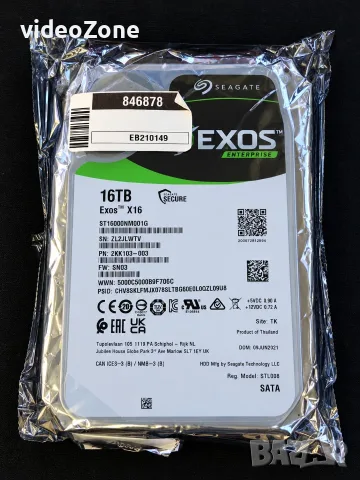 HDD 16TB Seagate Exos Enterprise, 4TB Seage IronWolf, Western Digital Blue 2TB, Samsung 860 Evo