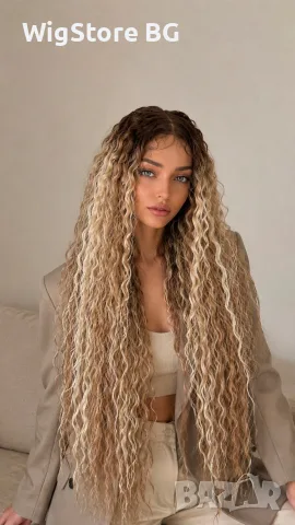 Pyca nepyка на кичури afro curls lace front 100cm - лейс фронт афро къдрици