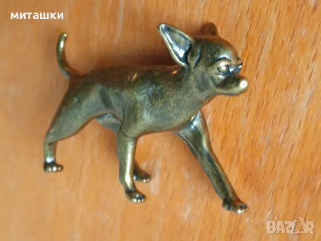 Чихуахуа бронзова фигурка, снимка 2 - Статуетки - 56614790