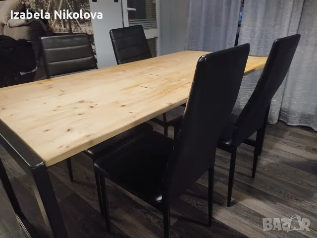 Трапезна маса + 4 стола , снимка 3 - Столове - 56639222