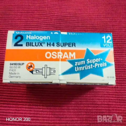 Крушки авто OSRAM Bilux H 4 super. , снимка 2 - Аксесоари и консумативи - 56712638