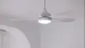 Модерен бял таванен вентилатор с LED осветление, снимка 1