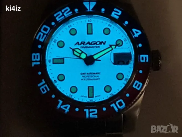 БАРТЕР! Оригинален Aragon Automatic Dive Master Full lume dial Pepsi bezel 40mm., снимка 2 - Мъжки - 56615369