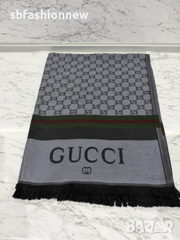 Gucci шал кашмир и коприна, снимка 8 - Шалове - 56559358