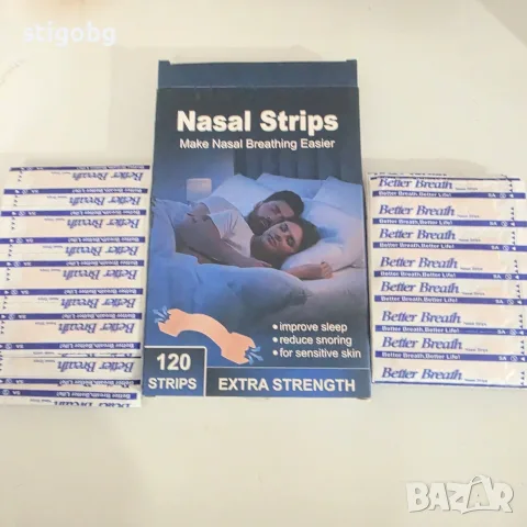 120 бр. Подсилени Пластири за Нос Против Хъркане и за Лесно Дишане (Better Breath)