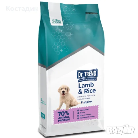 Пълноценна Храна за Подрастващи Кученца - с Агнешко - 2кг/7кг - Dr. Trend
