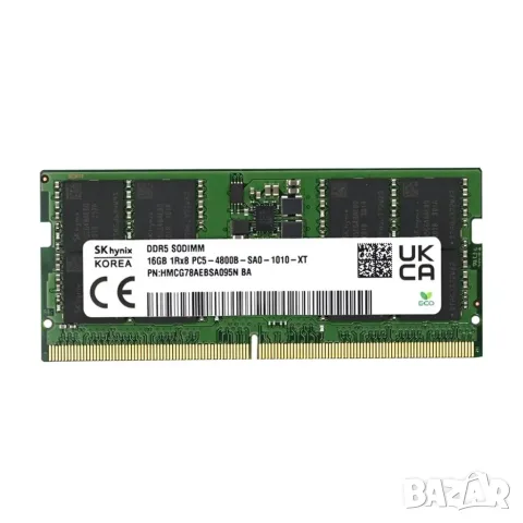 Hynix 16GB DDR5 4800MHz CL40 1Rx8 SO-DIMM Нова RAM за лаптоп (Bulk)