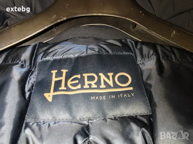 HERNO ново мъжко черно яке с пух, снимка 5 - Якета - 56618143