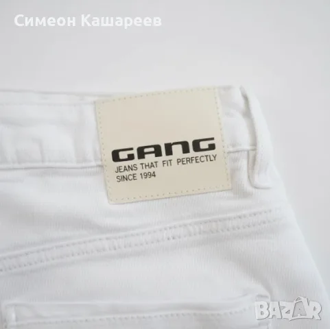 Дамски бели дънки с 7/8 дължина, снимка 2 - Дънки - 56708634