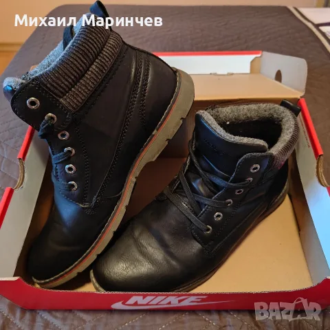 Мъжки кожени боти Матстар, снимка 4 - Мъжки боти - 56554935