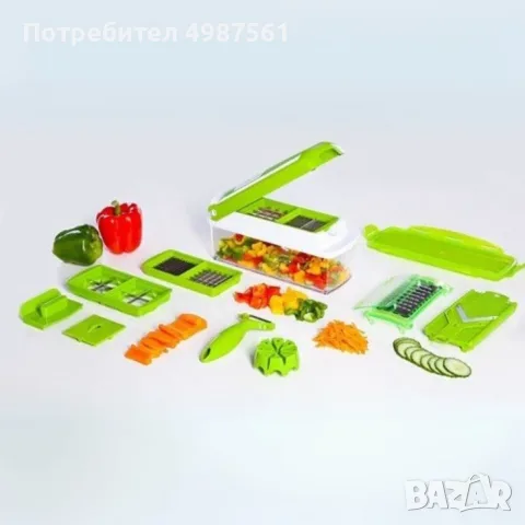 Кухненско ренде 13 части с контейнер - за зеле, моркови