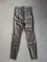Кафяв кожен панталон Zara, снимка 3