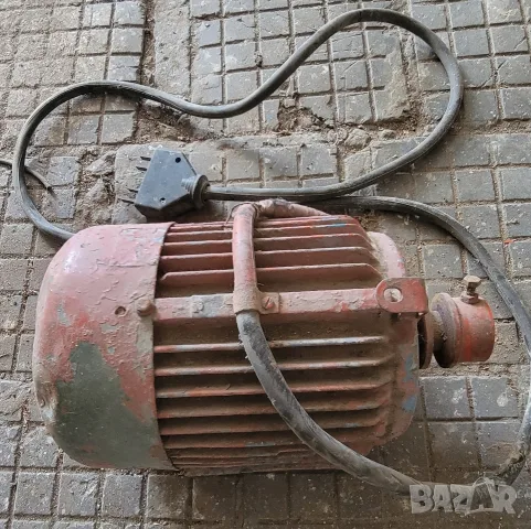  Масивен чугунен трифазен електродвигател Елпром – 3 kW / 4 kW (Вал 28мм)